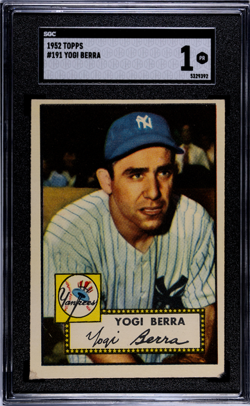 1952 Topps #191 Yogi Berra SGC 1