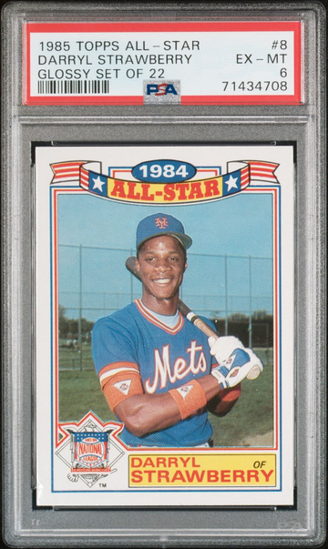 1985 Topps All-Star Glossy #8 Darryl Strawberry PSA 6