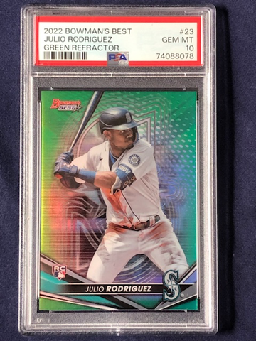 2022 Bowman’s Best Julio Rodriguez Green /99
