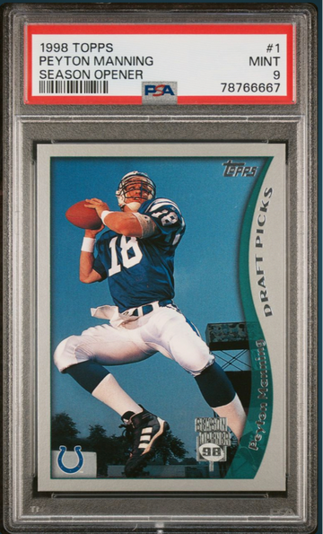 1998 Topps Season Opener Peyton Manning Rookie  #1 - PSA 9 - Centered