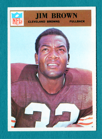 1966 Philadelphia Jim Brown #41 HOF Cleveland Browns - NM SHARP