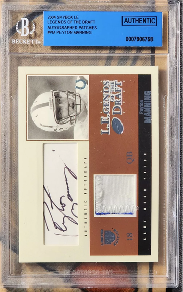 PEYTON MANNING 2004 Skybox LE Legends of the Draft PATCH AUTO AUTOGRAPH SP 16/25 INDIANAPOLIS COLTS HOF