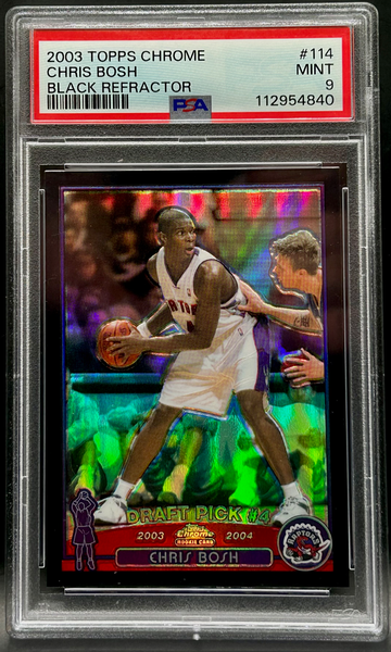 2003-04 Topps Chrome - Chris Bosh #114 Black Refactor 427/500 (RC) MINT PSA 9