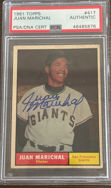 1961 Topps Juan MARICHAL RC rookie auto psa authentic #417 signed San Francisco giants