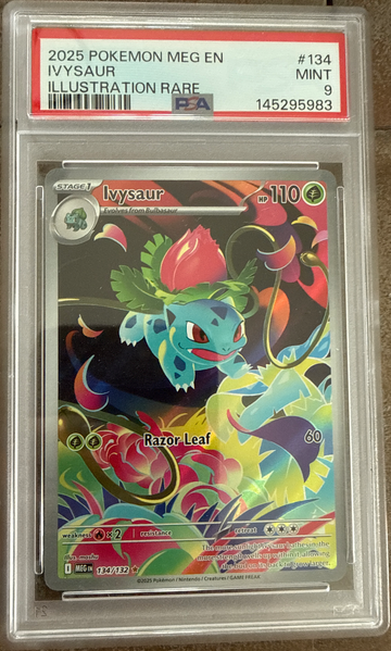 2025 Pokemon Mega Evolution Ivysaur Illustration Rare PSA 9 