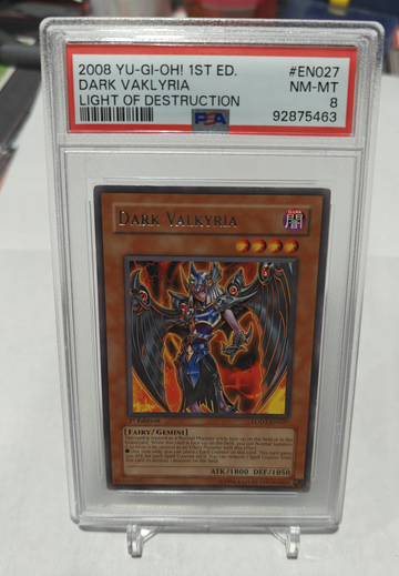 2008 Yu-Gi-Oh 1st edition dark vaklyria light of destruction