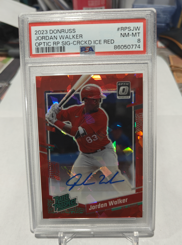 2023 donruss Jordan walker rc red cracked ice /23 auto