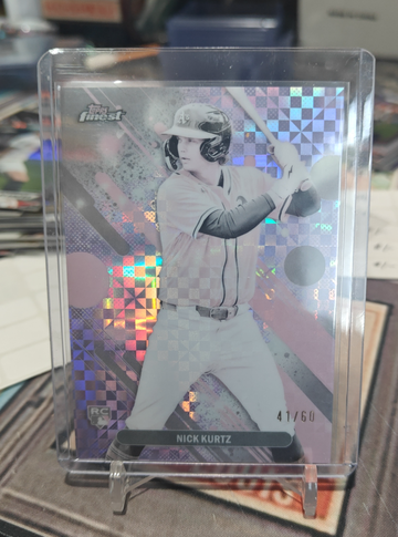 205 Topps finest pearl xfractor Nick kurtz