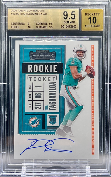 2020 Contenders Tua Tagovailia Auto BGS 9.5