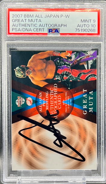 2007 BBM All Japan Great Muta Auto PSA 9/10