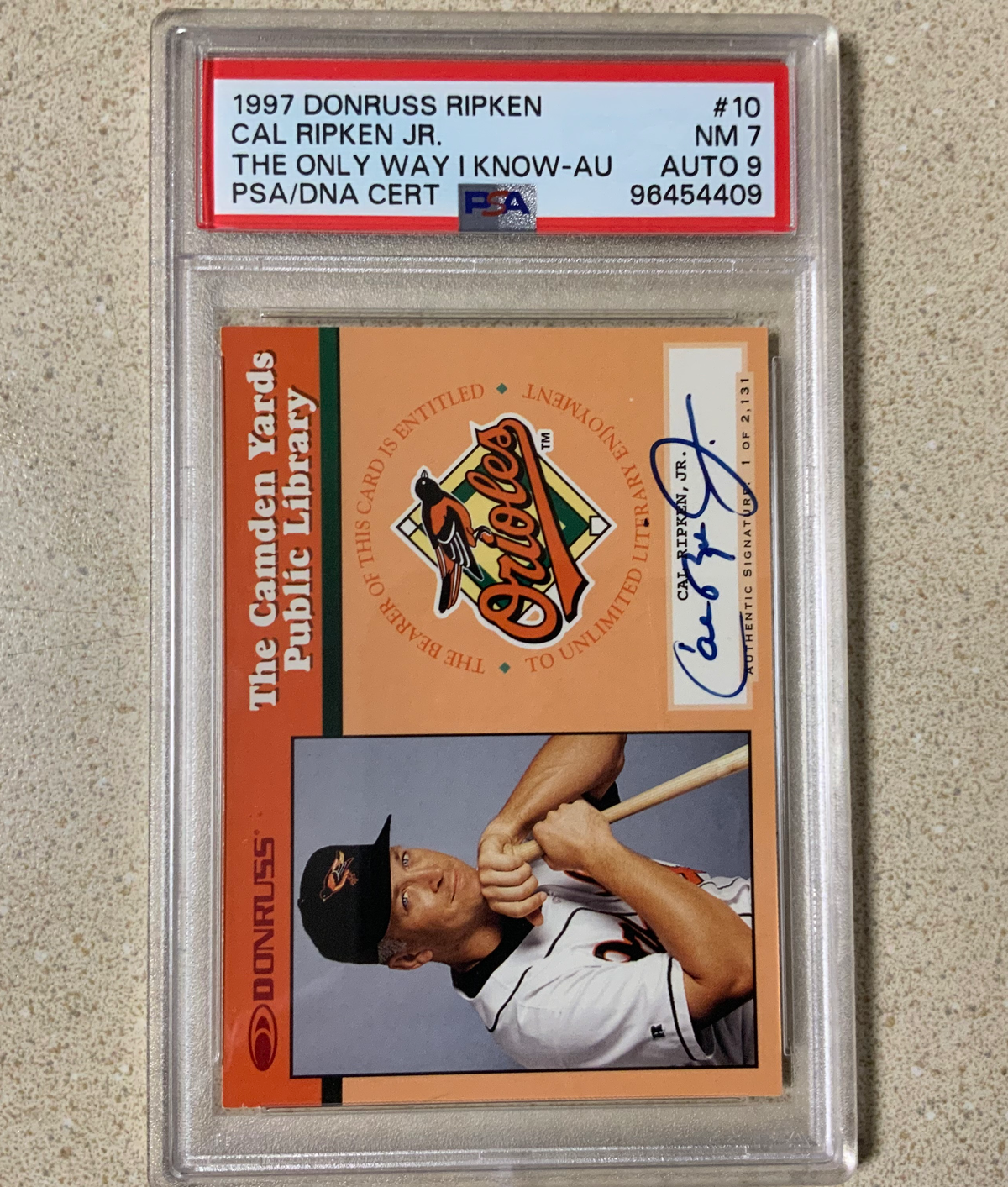 Cal Ripken JR. “ The only way I know” Autographed card and book set ...