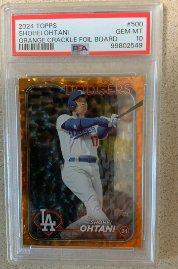 2024 Topps SHOHEI OHTANI Orange Crackle Foil Board PSA GM 10