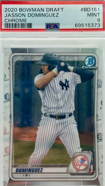 2020 BOWMAN DRAFT JASSON DOMINGUEZ CHROME PSA 9 MINT #BD151
