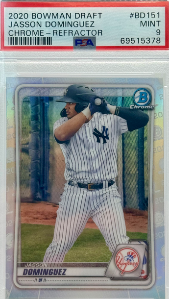 2020 BOWMAN DRAFT JASSON DOMINGUEZ CHROME - REFRACTOR #BD151 PSA 9 MINT