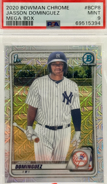 2020 BOWMAN CHROME JASSON DOMINGUEZ MEGA BOX PSA 9 MINT #BCP8