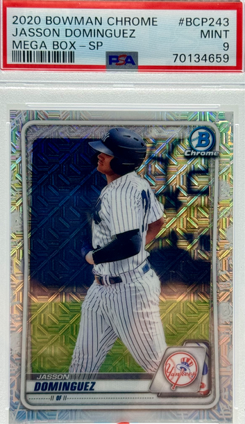 2020 BOWMAN CHROME JASSON DOMINGUEZ MEGA BOX - SP #ВСР243 PSA 9 MINT