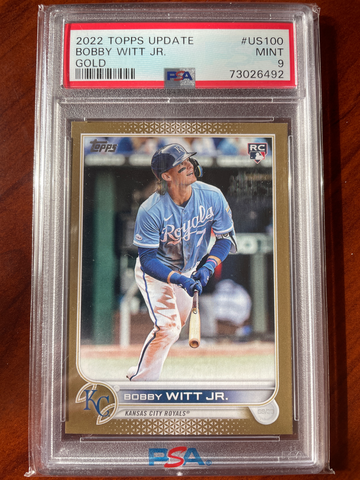 2022 Topps Update Bobby Witt Jr Gold /2023 PSA 9
