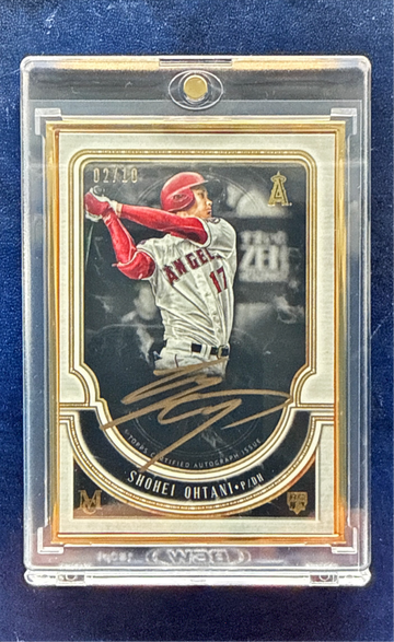 2018 Topps Museum Collection Shohei Ohtani Gold Framed Gold Ink Auto #2/10 SSP RC 