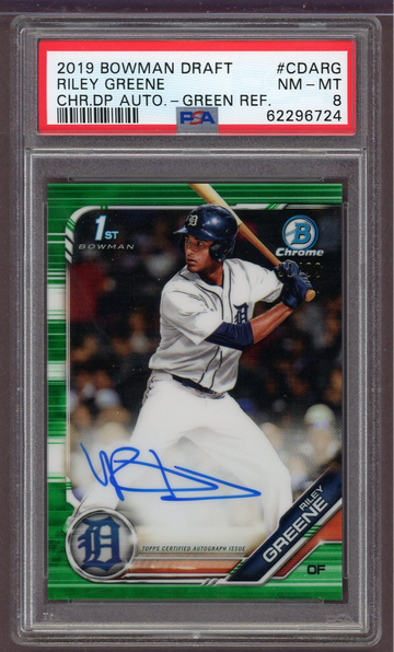 2019 Bowman Draft Chrome Green Refractor Riley Greene #CDA-RG Auto /99 RC