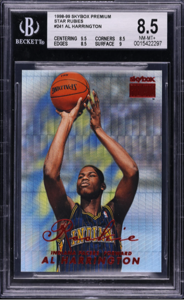 1998 Skybox Premium Star Rubies Al Harrington ROOKIE /25 #241 BGS 8.5 NM-MT+