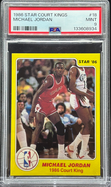 1986 Star Court Kings 18 Michael Jordan PSA 9