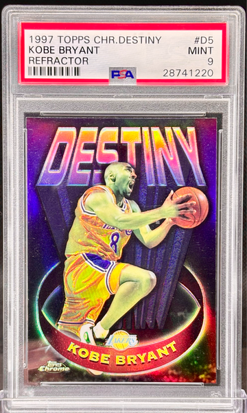 1997 Topps Chrome Destiny Refractor #D5 Kobe Bryant PSA 10