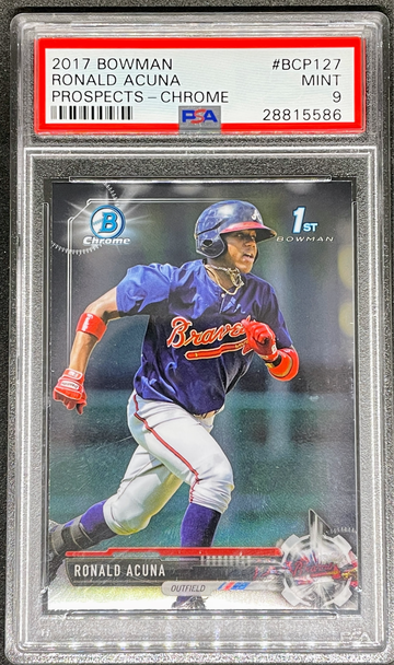 2017 Bowman Chrome Prospects Ronald Acuna PSA 9