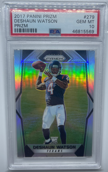 2017 Panini Silver Prizm #279 Deshaun Watson Texans RC PSA 10 GEM MINT