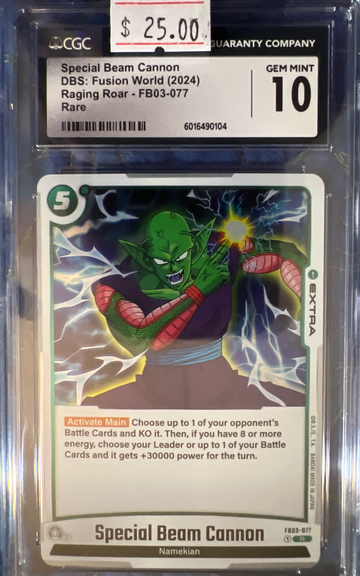 Special Beam Cannon 2024 Bandai DBS Fusion World Raging Roar - FB03-077 Rare CGC 10 Gem Mint