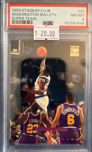 1993 Stadium Club Washington Bullets Super Team #27 PSA 8 NM-MT