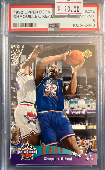 1992 Upper Deck Shaquille O’Neal #424 PSA 8 NM-MT