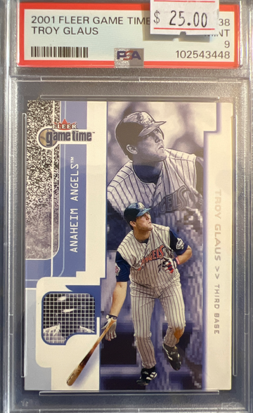 2001 Fleer Game Time Troy Glaus #38 PSA 9 Mint