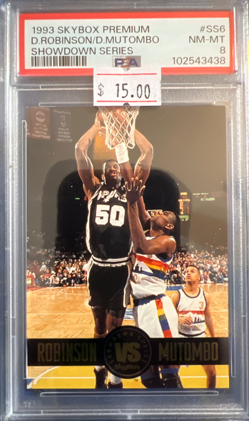 1993 Skybox Premium David Robinson vs. Dikembe Mutombo Showdown Series #SS6 PSA 8 NM-MT