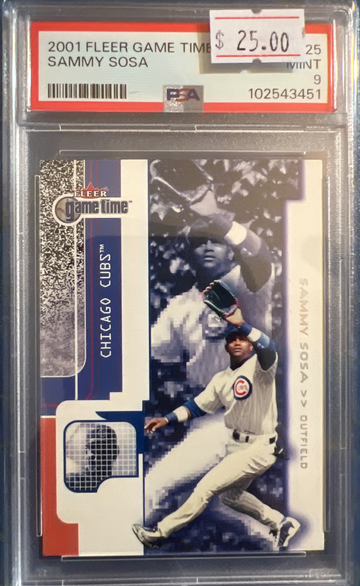 2001 Fleer Game Time Sammy Sosa #25 PSA 9 Mint