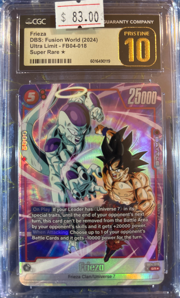 2024 Frieza (Feat./Son Goku) DBS Fusion World Ultra Limit FB04-018 Super Rare* CGC 10 Pristine