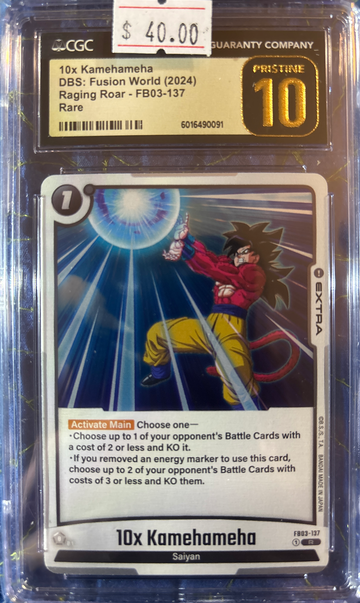 2024 10x Kamehameha DBS Fusion World Ultra Limit FB03-137 Rare CGC 10 Pristine