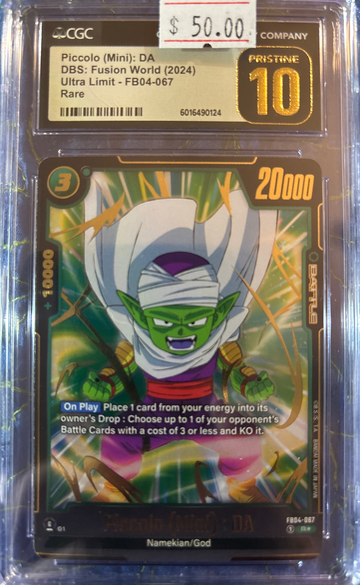 2024 Piccolo (Mini):DA DBS Fusion World Ultra Limit FB04-067 Rare* CGC 10 Pristine
