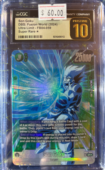 2024 Son Goku DBS Fusion World Ultra Limit FB04-059 Super Rare* CGC 10 Pristine
