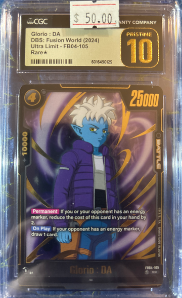 2024 Glorio: DA DBS Fusion World Ultra Limit FB04-105 Rare* CGC 10 Pristine