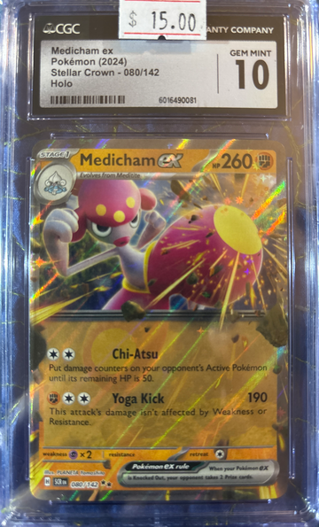 2024 Pokémon Medicham ex Stellar Crown 080/142 CGC 10 Gem Mint