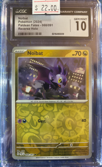 2024 Noibat Paldean Fates 068/091 Reverse Holo CGC 10 Gem Mint
