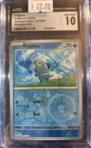 2024 Frigibax Paldean Fates 017/091 Reverse Holo CGC 10 Gem Mint