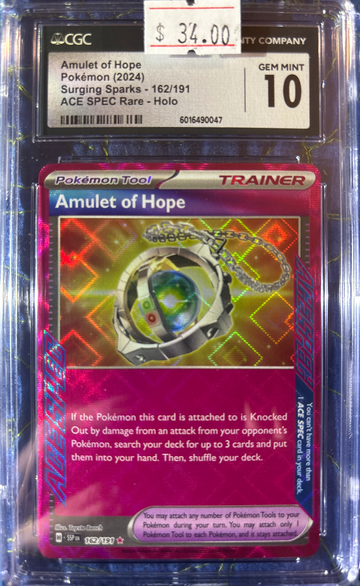 2024 Pokémon Amulet of Hope Surging Sparks 162/191 CGC 10 Gem Mint
