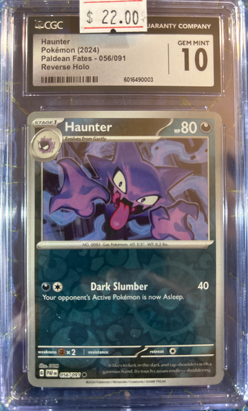 2024 Haunter Paldean Fates 056/091 Reverse Holo CGC 10 Gem Mint