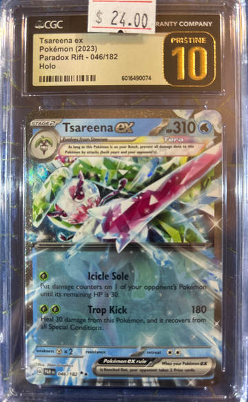 2023 Pokémon Tsareena ex Paradox Rift 046/182 CGC 10 Pristine