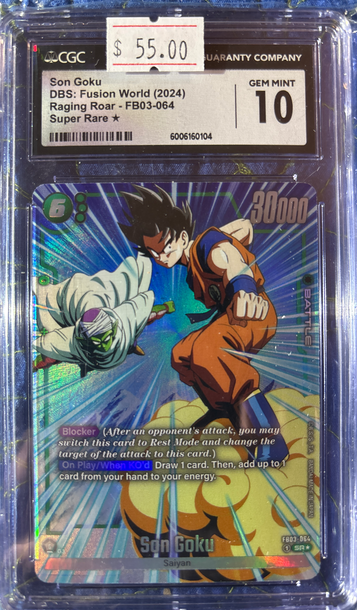 2024 Son Goku (Feat./Piccolo) DBS Fusion World Raging Roar FB03-064 Super Rare* CGC 10 Gem Mint