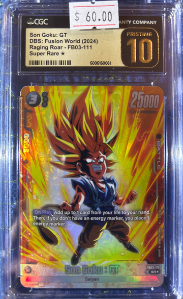 2024 Son Goku: GT DBS Fusion World Raging Roar FB03-111 Super Rare* CGC 10 Pristine