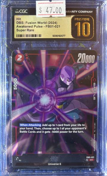 2024 Hit DBS Fusion World Awakened Pulse FB01-021 Super Rare CGC 10 Pristine