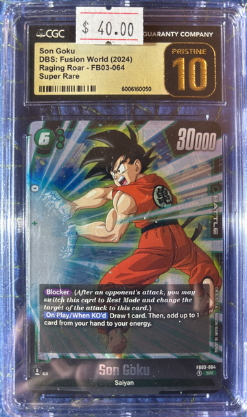 2024 Son Goku DBS Fusion World Raging Roar FB03-064 Super Rare CGC 10 Pristine