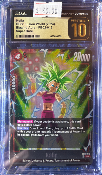 2024 Kefla DBS Fusion World Blazing Aura FB02-013 Super Rare CGC 10 Pristine